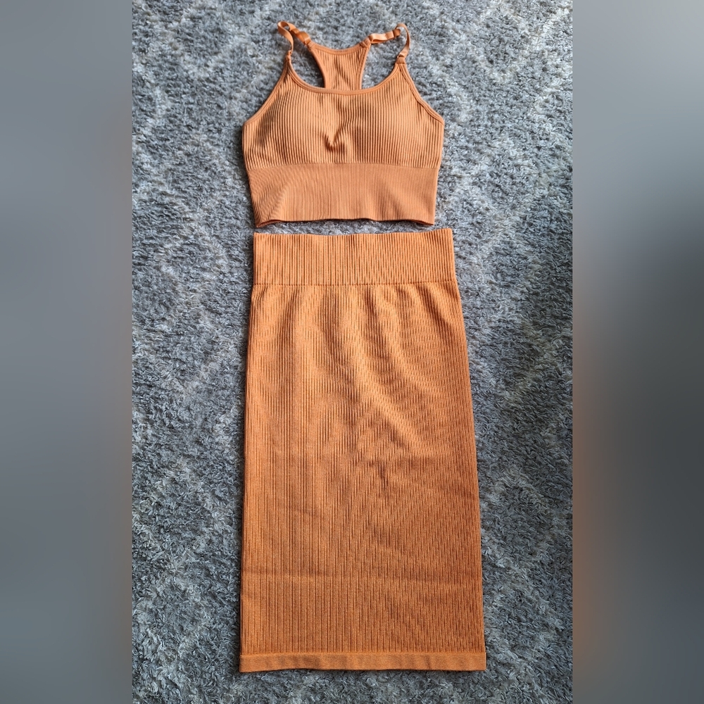 Athleta Tan Skirt Set